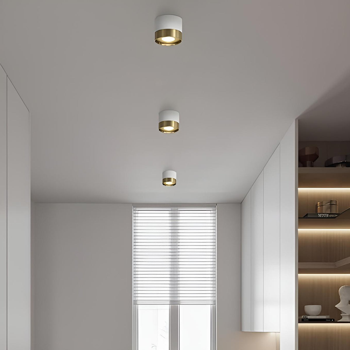 Точковий світильник накладний Spoon Н80 D100 White + Gold 241010-200001244