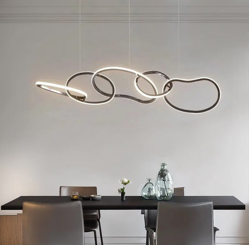 Підвісний світильник Led 5 Circle L1200 Led 80W 3000K 4000K 6000K Black 250122-200001365