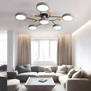 Стельові світильники Wooden Ceiling Grey / White D800 Led 72W 4100K 240310-200000799