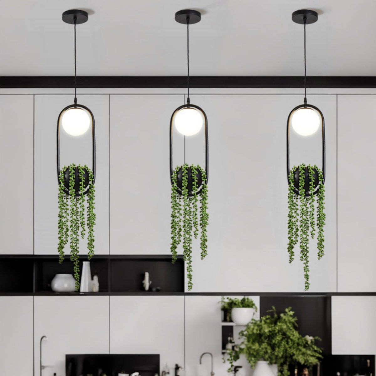 Підвісний світильник Flora D150 1xE27 Black + White + Green 241210-200001322
