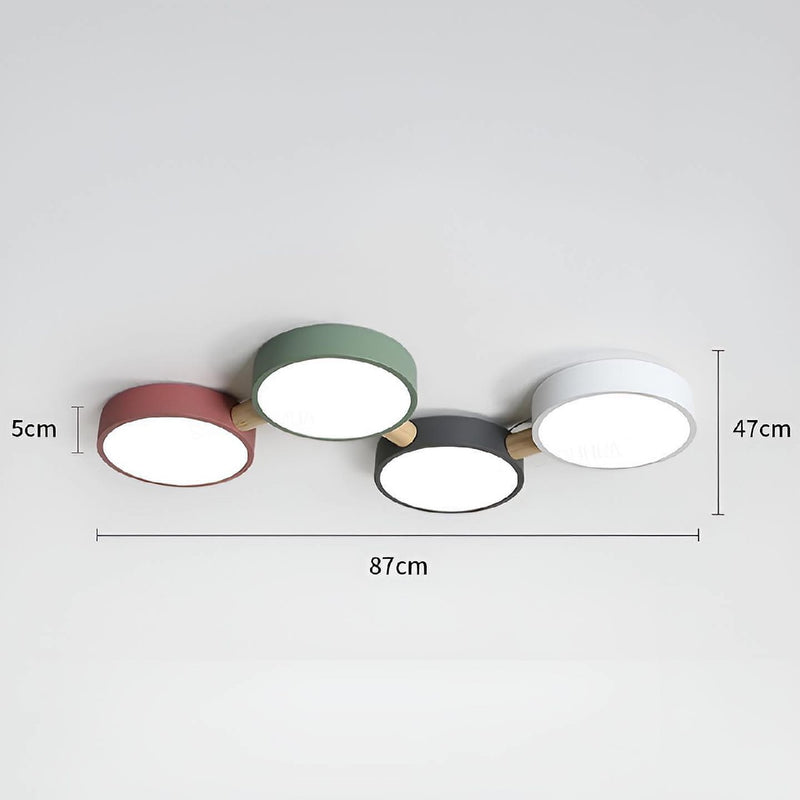 Стельовий світильник Wooden Green forest L870 Led 48W 4100K Grey + White + Green + Pink 240210-200000752