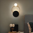 Настінний світильник Pearl and black H470 1xG4 Black + Gold + White 250219-200001536