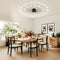Стельовий світильник Fan lamp H80 D1160 Led 22W 3000K 4000K 6000K Black + Gold 250118-200001406