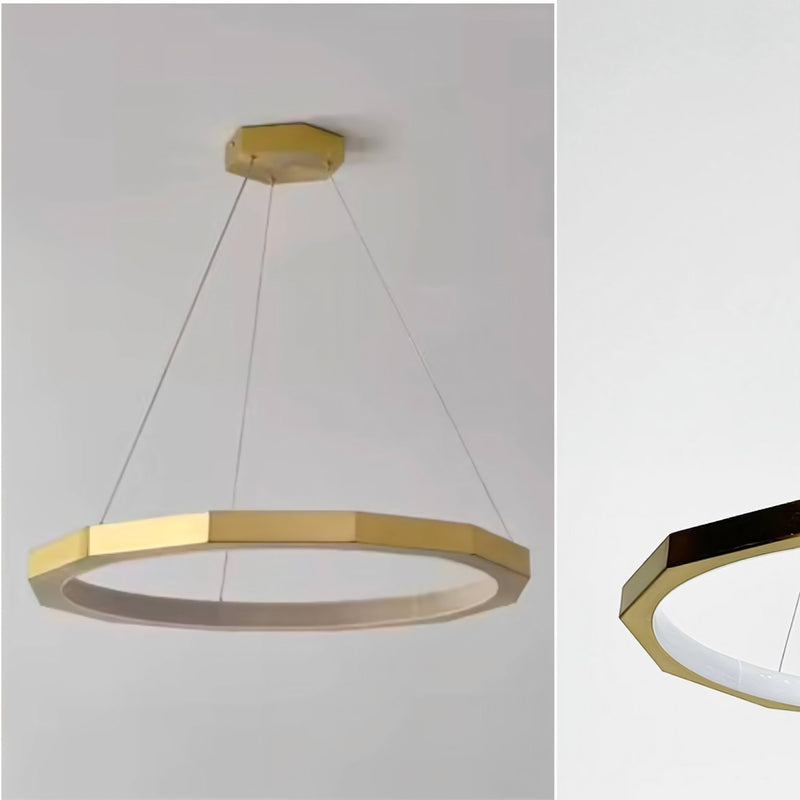 Підвісні світильники polyhedron ring H30 3000K 4000K 6000K D500 Led 12W / D600 Led 15W Gold 241218-200001342
