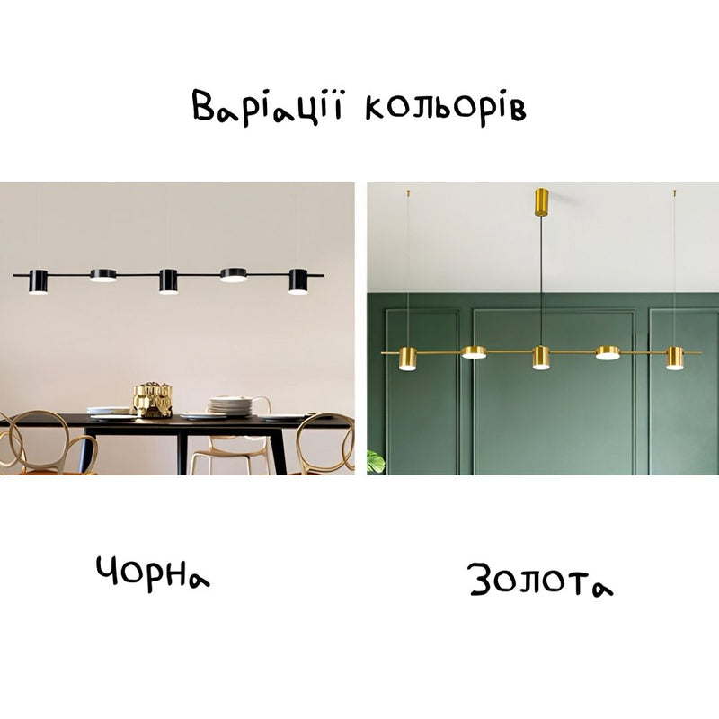 Підвісні світильники Ray Bisho L-120 см Black / Gold Led 35W 4000K 231208-200000594