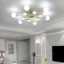 Стельовий світильник Люстра Molecular 12 D110 Led 60W + 6xG9 3000K 4000K 6000K Gold + White 240589-200000900