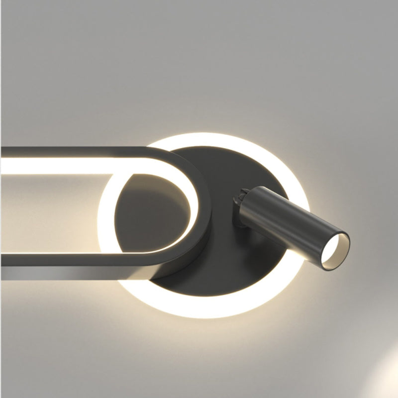 Настінні світильники Spot oval led H470 Led 20W 3000K 4000K 6000K Black 250122-200001353