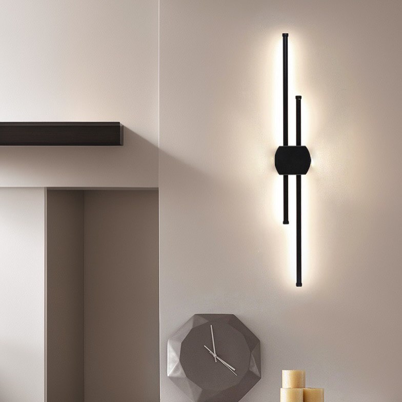 Настінні світильники 2 lines 3000K 4000K 6000K H600 Led 20W / H900 Led 30W / H1200 Led 40W Black 241219-200001310