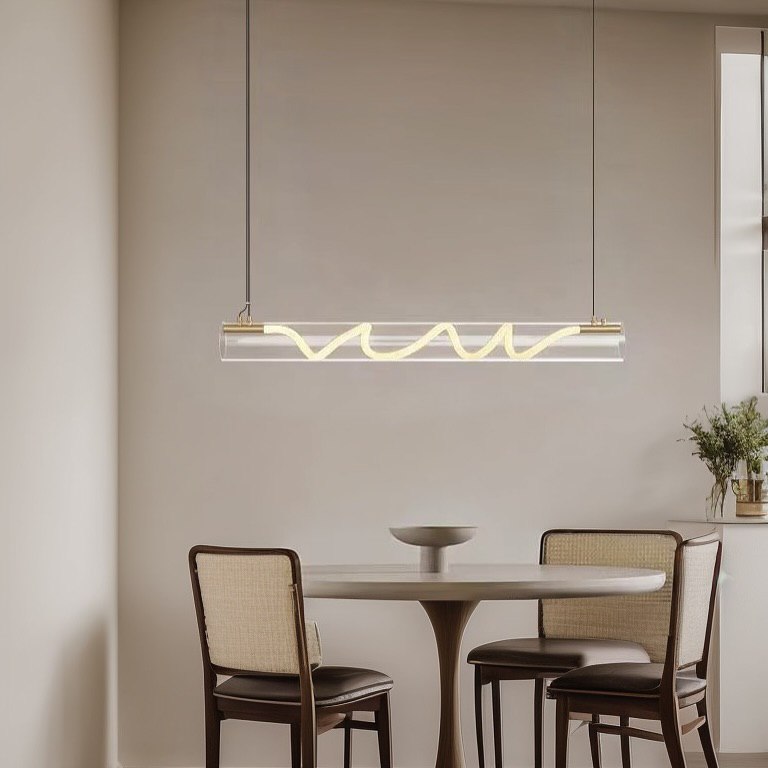 Підвісний світильник Rope glass L1000 Led 62W 3000K 4000K 6000K Gold 250222-200001481