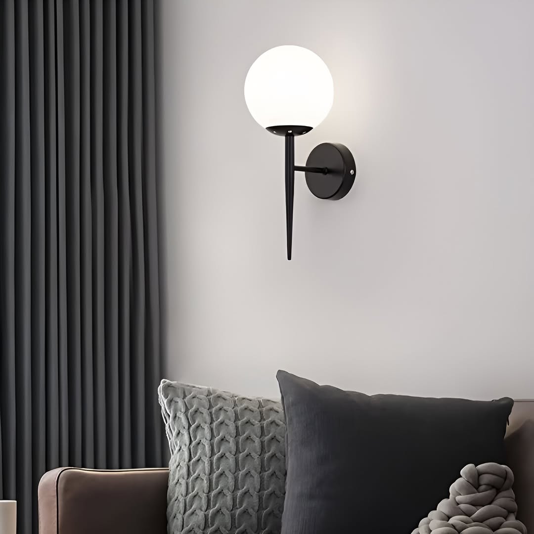 Настінний світильник Faro Bollo D-14см E27 Black + White 250618-200001669