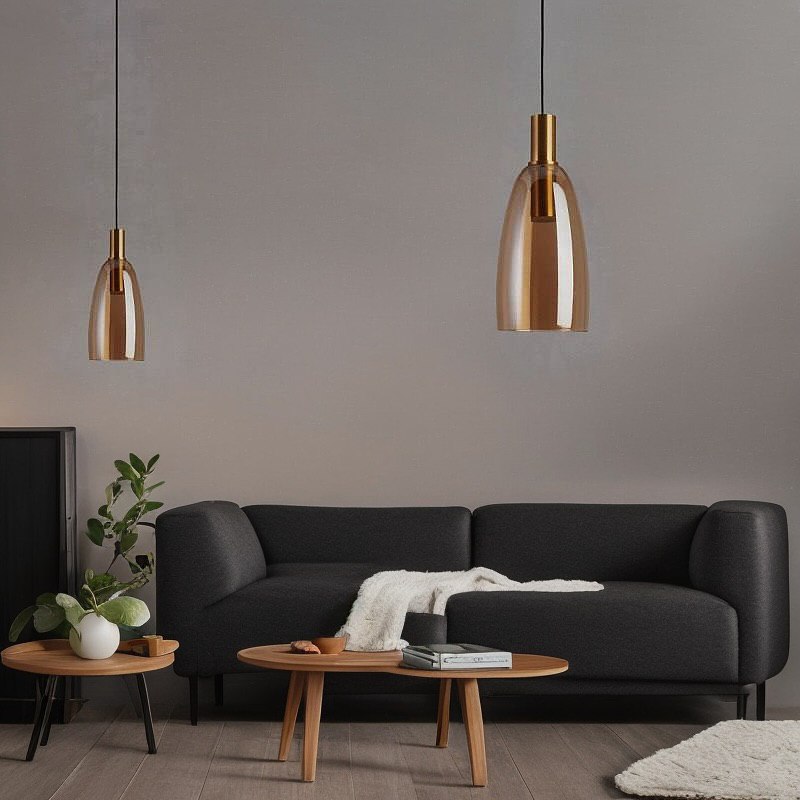 Підвісний світильник Gold amber D140 H250 1xG9 250322-200001593