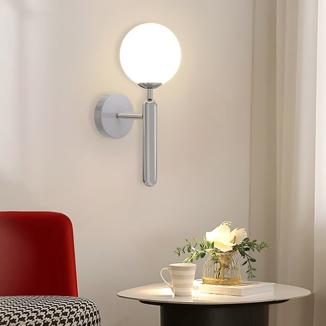 Настінний світильник Faro Bollo D-15см E27 Chrome + White 250676-200001667