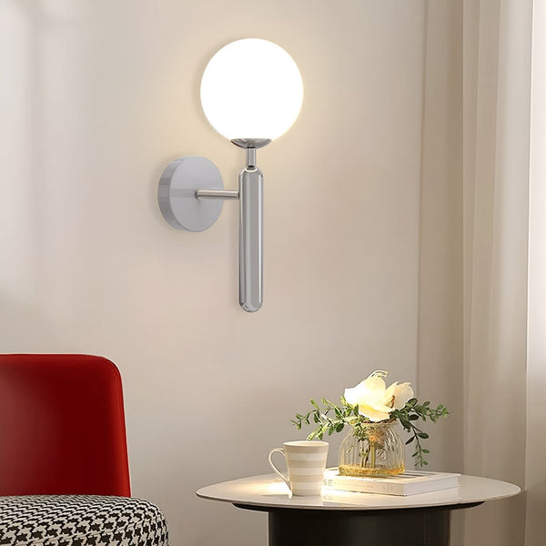 Настінний світильник Faro Bollo D-15см E27 Chrome + White 250676-200001667