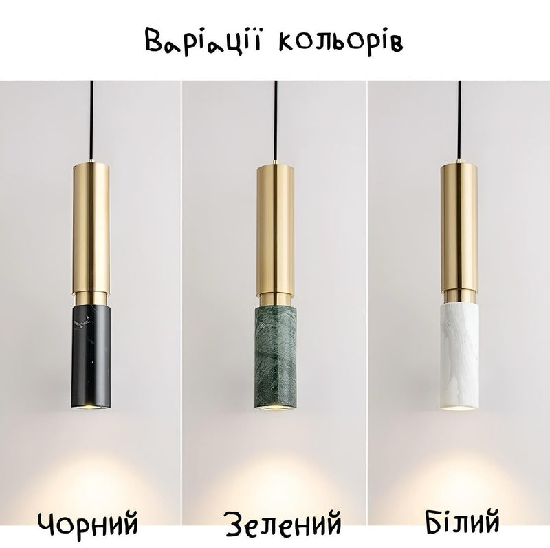 Підвісні світильники Marble Slim Stick D60 1xE27 Brass White / Black / Green 231118-200000562