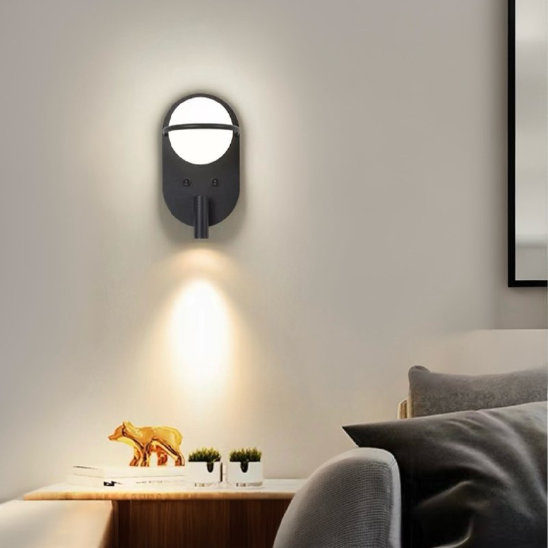 Настінний світильник Merry bollo black H190 Led 4.5W 3000K 4000K 6000K Black + White 241218-200001344