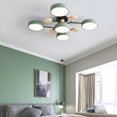 Стельові світильники Wooden ceiling 4+1 D760 Led 60W 4000K Gray / Green 231010-200000436