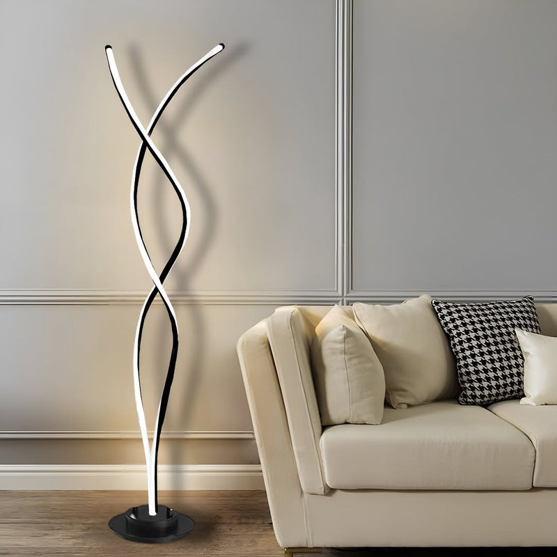 Підлоговий світильник Spiral H-145см Led 76W 3000K 4000K 6000K Black 250676-200001674
