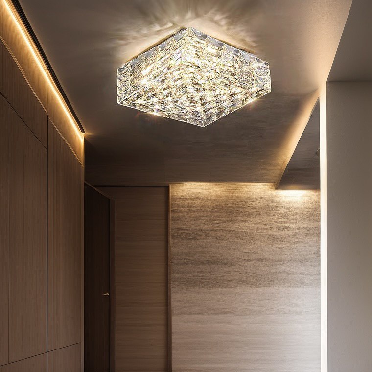 Стельові світильники Gold crystal square H150 Gold / Chrome L400 Led 38W / L520 Led 52W 240622-200000978