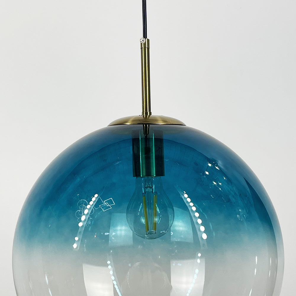 Підвісні світильники Blue gradient H450 1xE27 D200 / D300 Gold + Blue 250118-200001422