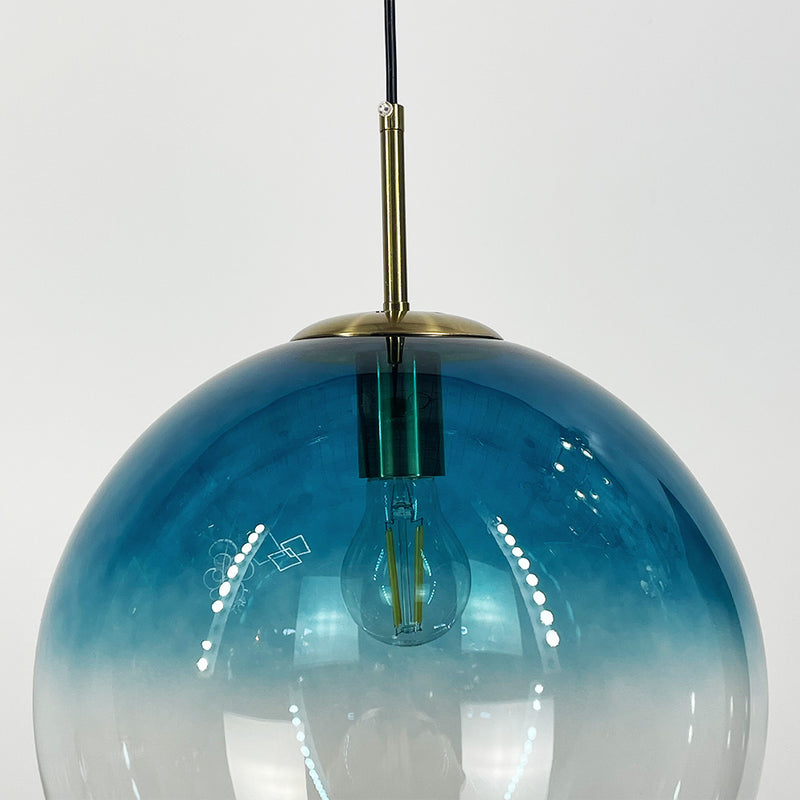 Підвісні світильники Blue gradient H450 1xE27 D200 / D300 Gold + Blue 250118-200001422