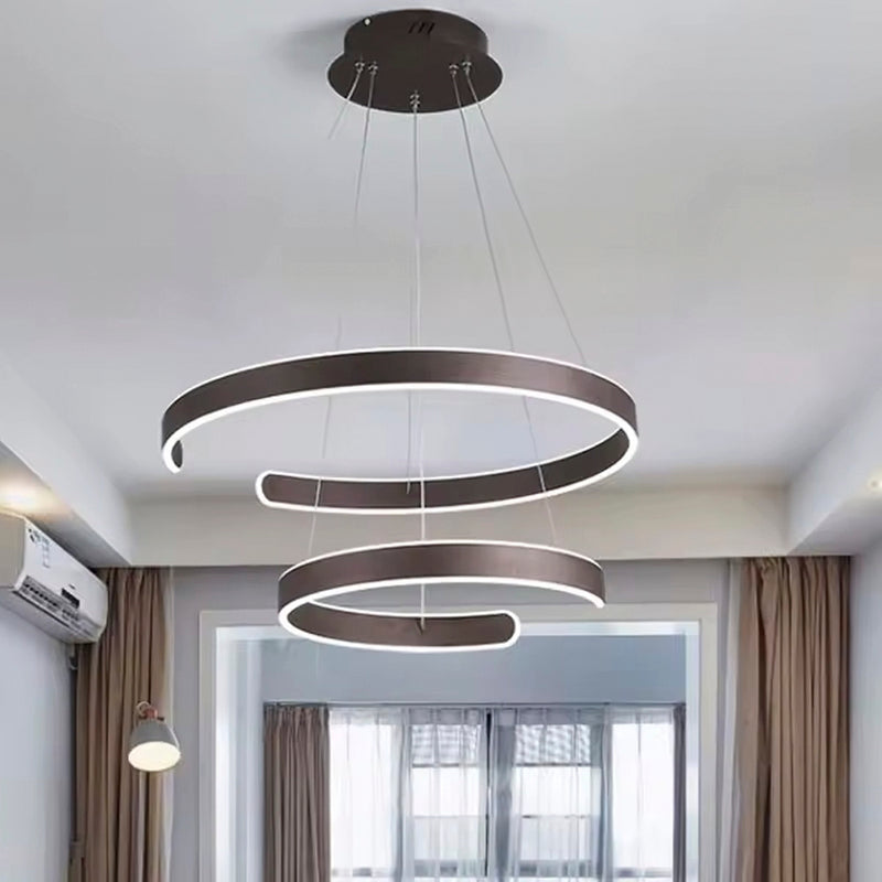Підвісний світильник Ring black D400 + D600 led 117W 3000K 4000K 6000K Black 250218-200001522
