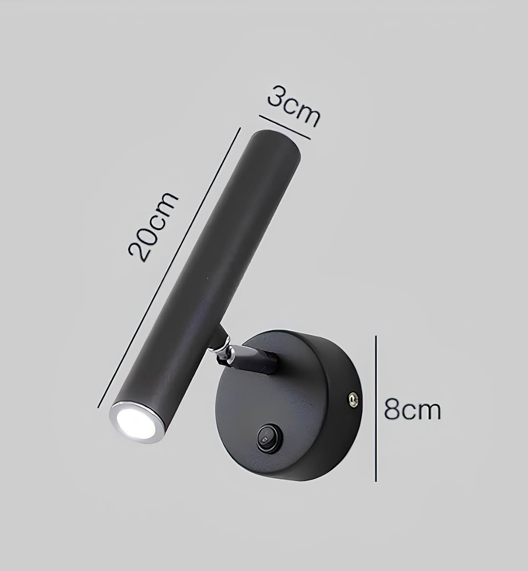 Настінний світильник Tube 2 tone silver H200 Led 5W 4000K Black + Chrome 250319-200001623