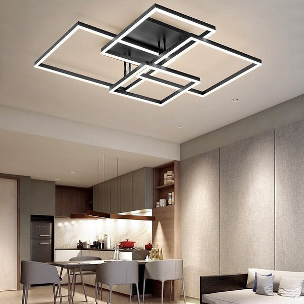 Стельовий світильник Squares Black L900 Led 220W 3000K 4000K 6000K Black 240419-200000818