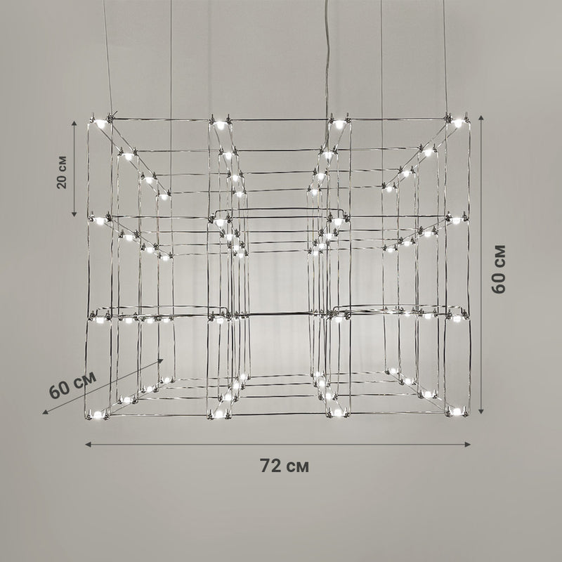 Підвісні світильники Rain lamp H(max) 2300 Led 43W L720 / L1000 / L1200 Chrome 250218-200001531