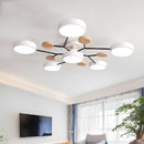 Стельові світильники Wooden Ceiling Grey / White D800 Led 72W 4100K 240310-200000799