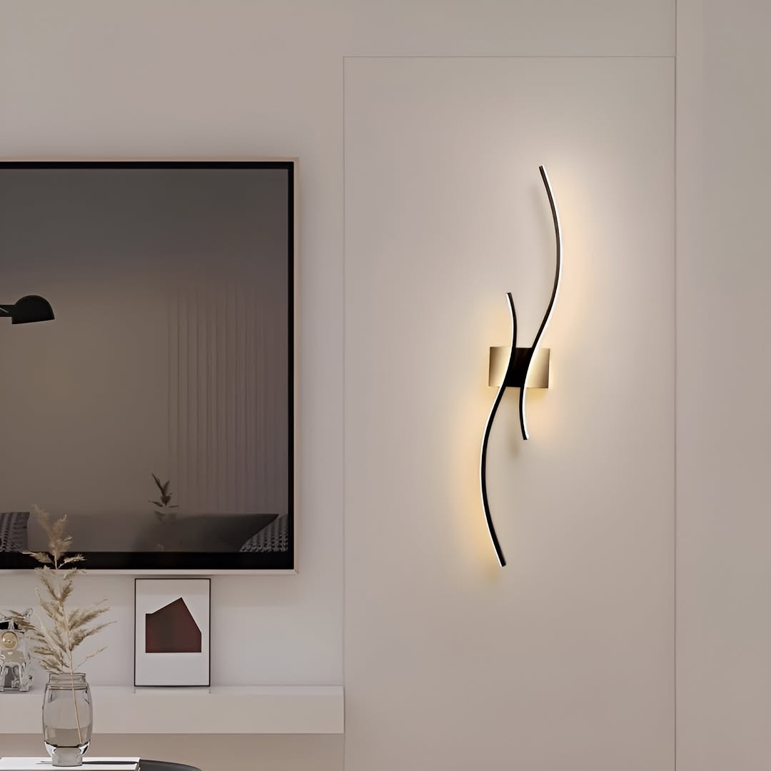 Настінні світильники Double waves Led 12W 4000K L-60см / L-80см Black 250780-200001691