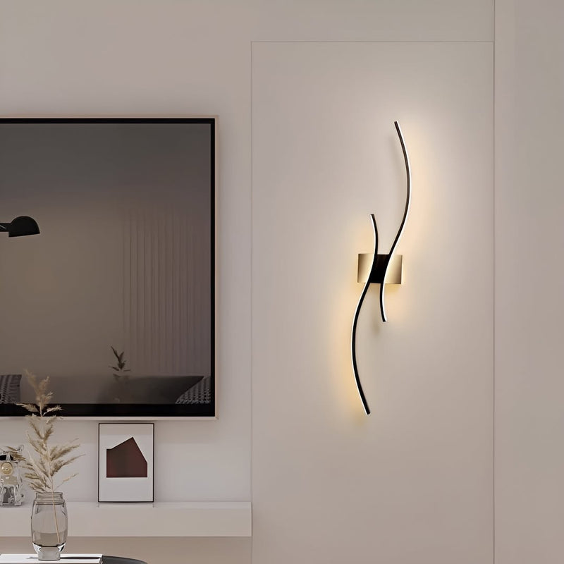 Настінні світильники Double waves Led 12W 4000K L-60см / L-80см Black 250780-200001691