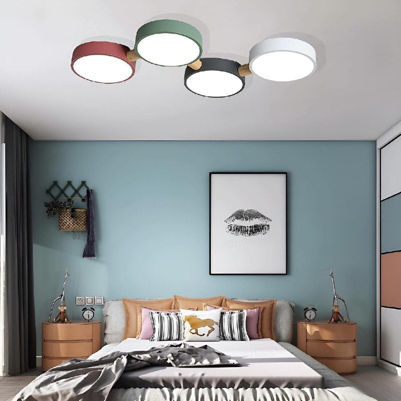 Стельовий світильник Wooden Green forest L870 Led 48W 4100K Grey + White + Green + Pink 240210-200000752