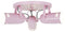 Стельові світильники Pinky H240 D420 3xE27 Black / White 241036-200001162