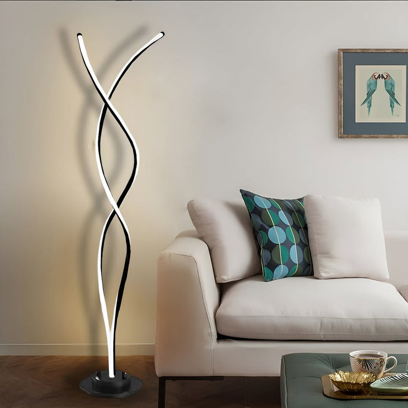 Підлоговий світильник Spiral H-145см Led 76W 3000K 4000K 6000K Black 250676-200001674