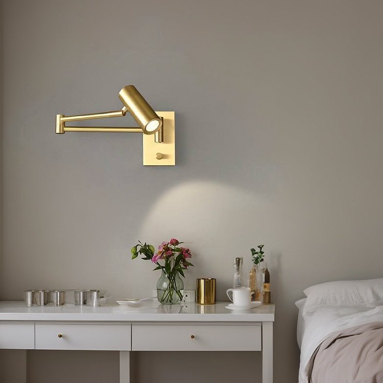 Настінний світильник з вимикачем на корпусі Arm turn gold L500 Led 5W Gold 241210-200001326