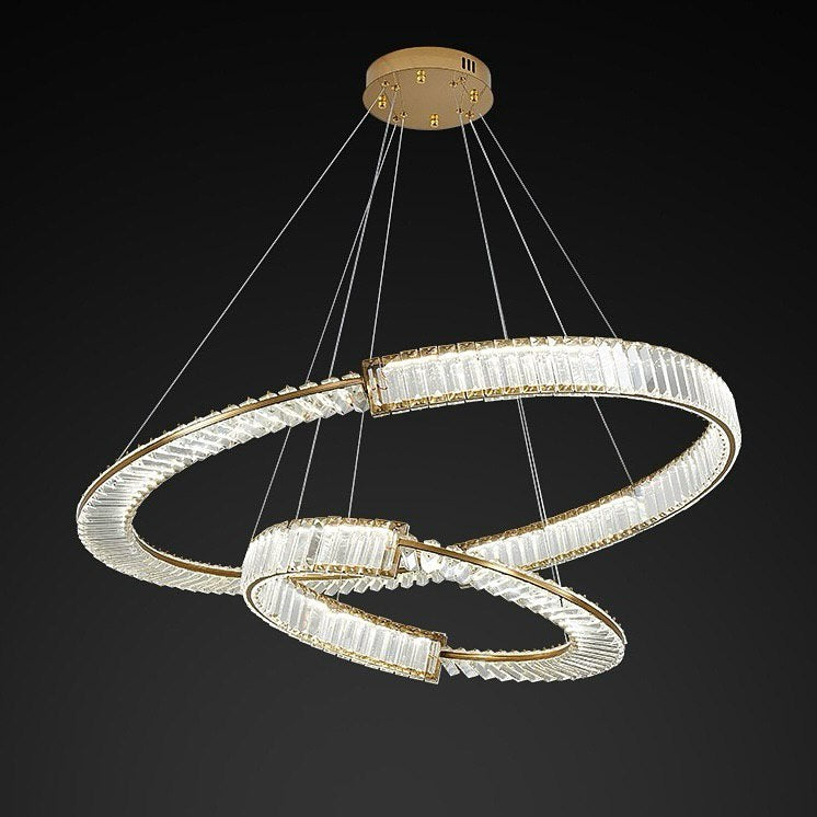 Підвісний світильник Brass ring luxury D600 + D800 Led-модуль 3000K 4000K 6000K Gold 240688-200000981