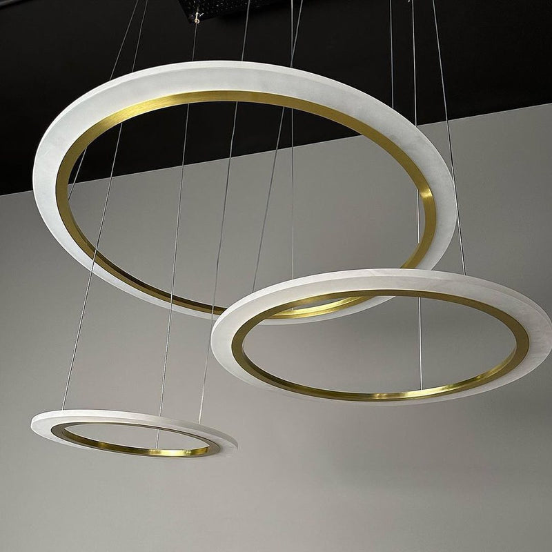 Підвісні люстри Longi Circle lamp Led 108W 3500K Black / Gold 230720-200000219