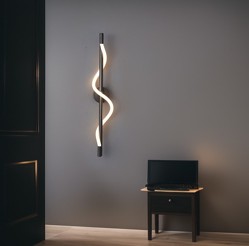 Настінний світильник Rope wall H560 Led 15W Black + White 241222-200001334