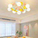 Стельові світильники Fiores rainbow D550 6xE27 / D720 8xE27 Gold + Colorful 240110-200000677