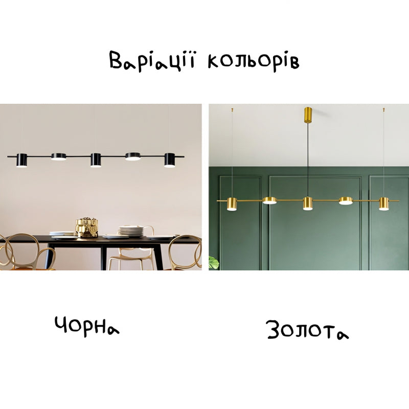 Підвісні світильники Ray Boshi L-120 см Led 35W 4000K Black / Gold 240608-200000979