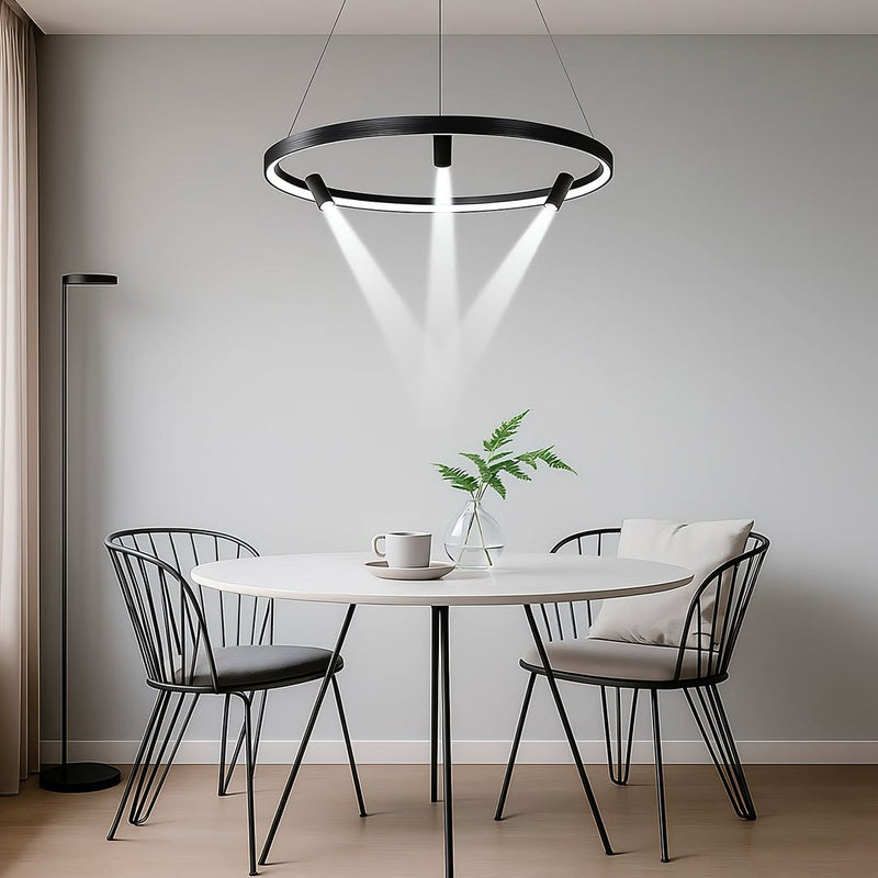 Підвісний світильник Spoon Trio D-60см Led 40W + 15W 3100K + 4500K + 6100K Black 250666-200001689