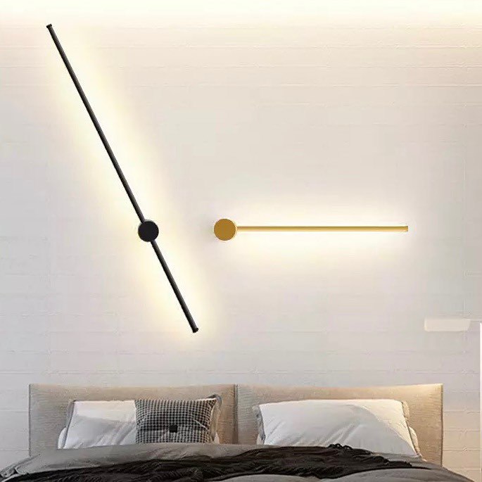 Настінні світильники Pipe Pin лінійні Золоті 3500K H600 Led 12W / H700 Led 14W / H900 Led 18W 230720-200000214