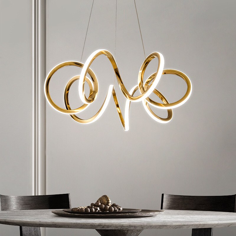 Підвісні світильники Curly Ring Titanium Gold 3000K 4000K 6000K L500 Led 69W / L700 Led 83W 240118-200000661