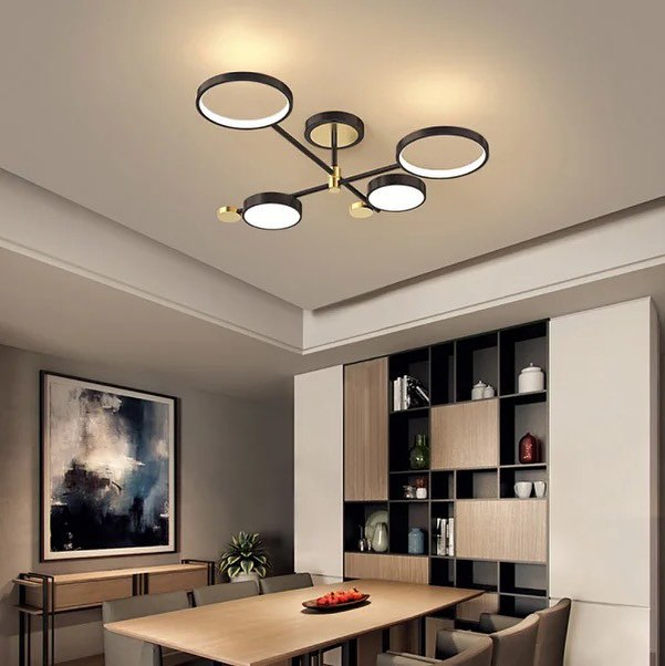 Стельовий світильник Gold and black H220 Led 30W 3000K 4000K 6000K Black + Gold 240576-200000847