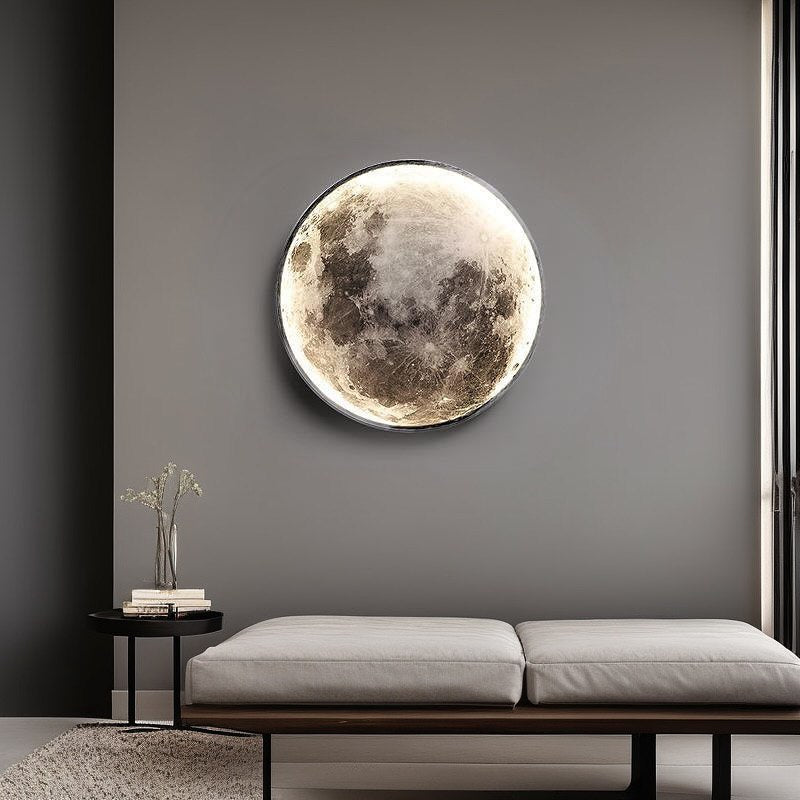Настінні світильники Moon ceiling lamp D260 Led 24W / D400 Led 48W / D500 Led 72W 3000K 4000K 6000K Black 250376-200001590