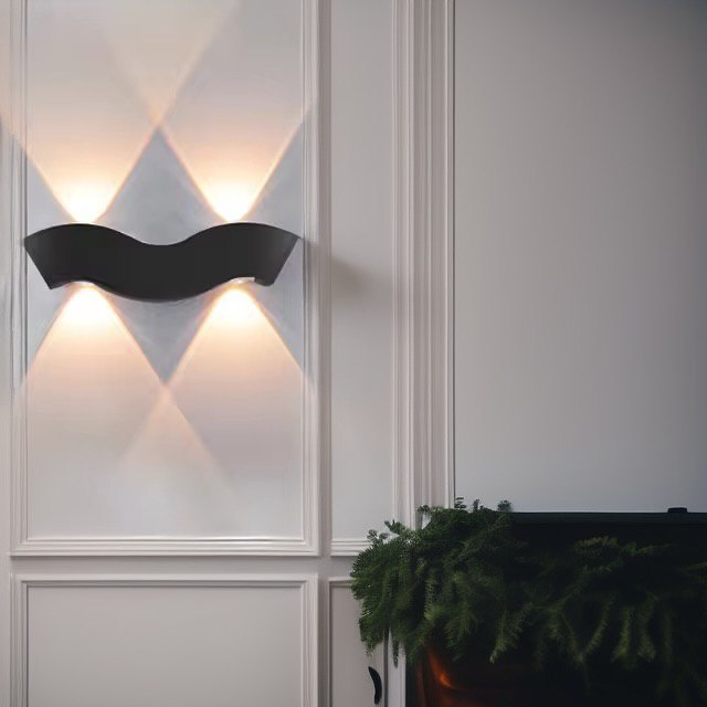 Настінні світильники Wavy wall Led 5W 4000K IP65 White / Black 250376-200001555