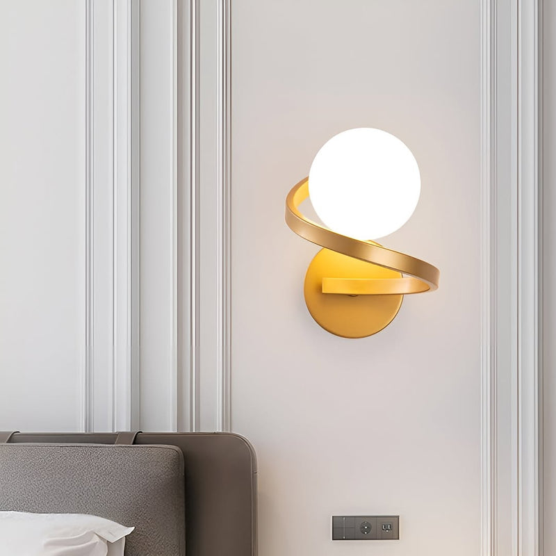 Настінний світильник Spiral bollo D-15см 1xG9 Gold + White 250680-200001676