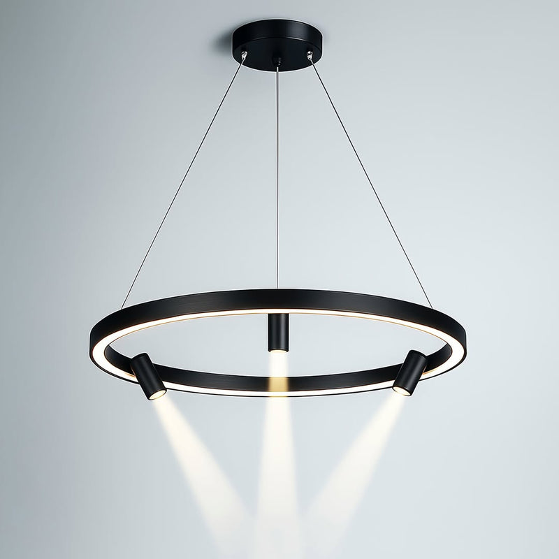 Підвісний світильник Spoon Trio D-60см Led 40W + 15W 3100K + 4500K + 6100K Black 250666-200001689