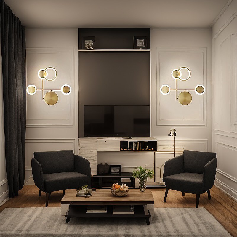 Настінний світильник Molecular small L470 Led 18W Gold 250219-200001462