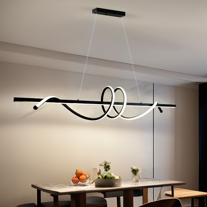 Підвісний світильник Gemo wave L1000 Led 66W 3000K 4000K 6000K Black 241249-200001339